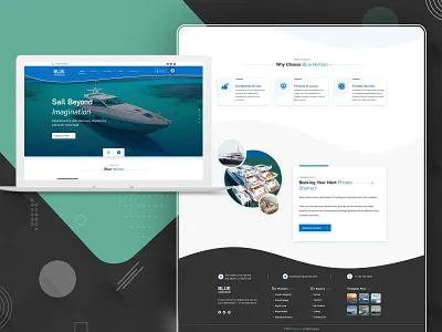 Sail Beyond Luxury – Blue Horizon bluehorizon branding graphic design luxurytravel luxuryyachts sailingexperience ui