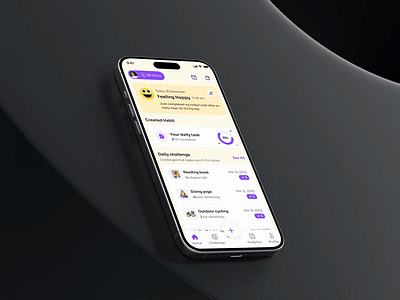 Habit - Challenge Pages Design 🏋️‍♀️ 🌱 activities animation animation video app animation app design app interface app ui branding challenge pages clean design design agency designer habit app minimal mobile app ui ux ux design