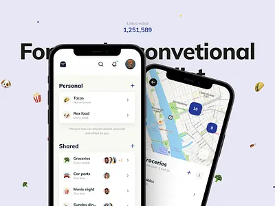 Meto - Shopping list mobile application android dashboard design designer emoji interface ios list location map maps mobile product design product designer saas shopping startup ui ux web design
