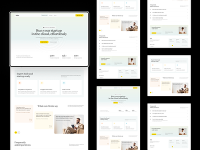Startup Cloud Platform Landing Page ai ai landing page design landing page landingpage minimalui productdesign saas saas landing page startupdesign ui uiux web web design webdesign website