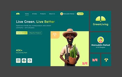 Eco Friendly Branding animation branding checkout design design graphic design illustration personal portfolio landing page ui ux