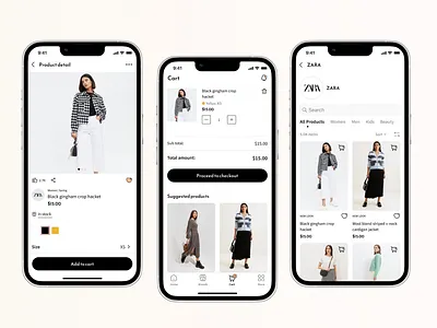 Fashion Marketplace App – Mdrouz app design ecommerce fashion interaction design minimal mobile modest seller ui uiux ux vendor
