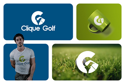 CLIQUE GOLF brand identity brand logo branding c logo cg logo design eye catching logo g logo golf club logo golf logo graphic design logo minimal minimalist logo modern modern logo professional logo sports logo typography unique logo