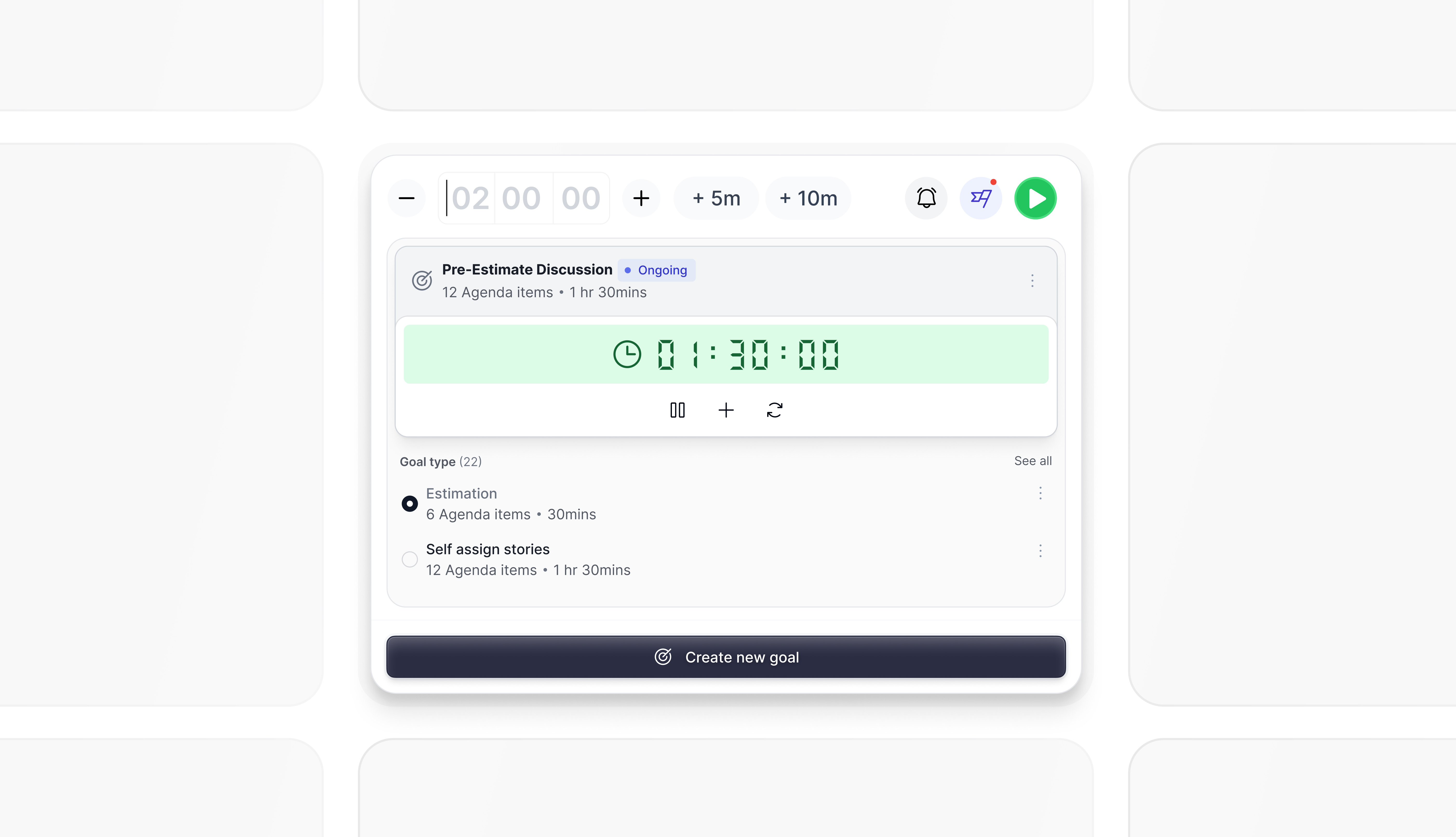 Goal-Driven Timer Concept design system product design ui ux web