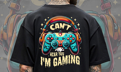 Gaming T shirt Design custom t shirt graphic gaming artwork gaming lifestyle gaming t shirt design graphic design logo premium streetwear retro gaming vibes streaming gear streetwear design t shirt design