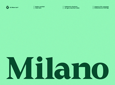 GC Milano – Strong Serif Elegance branding clean design display elegant font font glyph glyphonic graphic design logotype modern poster typeface typography
