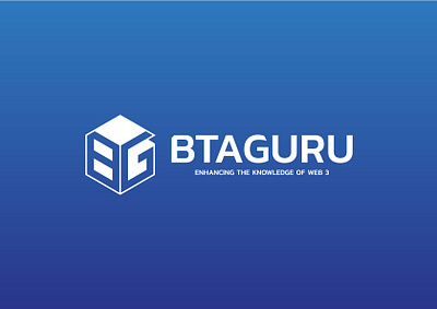 BTA Guru - Crypto & Web3 Community Logo blockchain blue community crypto cryptocurrency fintech guru knowledge logo design minimalist web3
