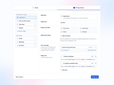 Stage editing add add field application automation creation flow crm form form creation form flow input field recruit recruiting reorder rule rule creation salesforce stage stage editing stage rule stages