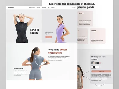 E-commerce Website Design for Sportswear Brand – UI/UX activewear design branding design e commerce ecommerce landing ui uidesign uxui web
