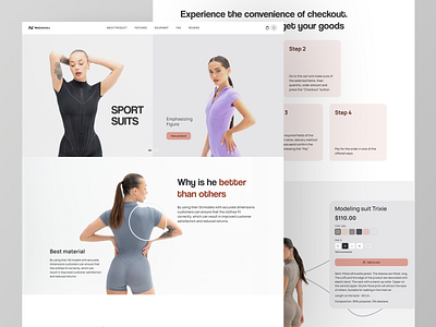 E-commerce Website Design for Sportswear Brand – UI/UX activewear design