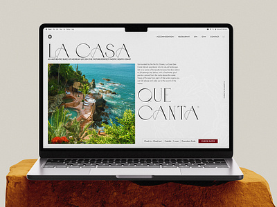 La Casa Que Canta Redesign_ Mexican Boutique hotel boutique hotel website brand ideentity branding design typography web design web designer