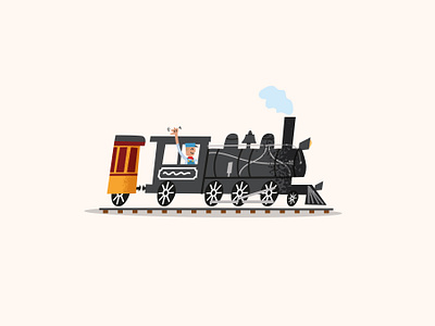 Steam train spot illustration editorial illustration illustrations illustrator locomotive print spot steam train trains transport travel vector