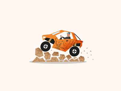 Off-road vehicle spot illustration 4wd activity character editorial illustration illustrations illustrator off road outdoor print spot travel vehicle