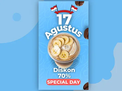 Social Media Design Instagram Story post coffe business 17 Augus 17 agustus 17 august coffe coffe businnes design design promotion graphic design indonesia instagram story instagram
