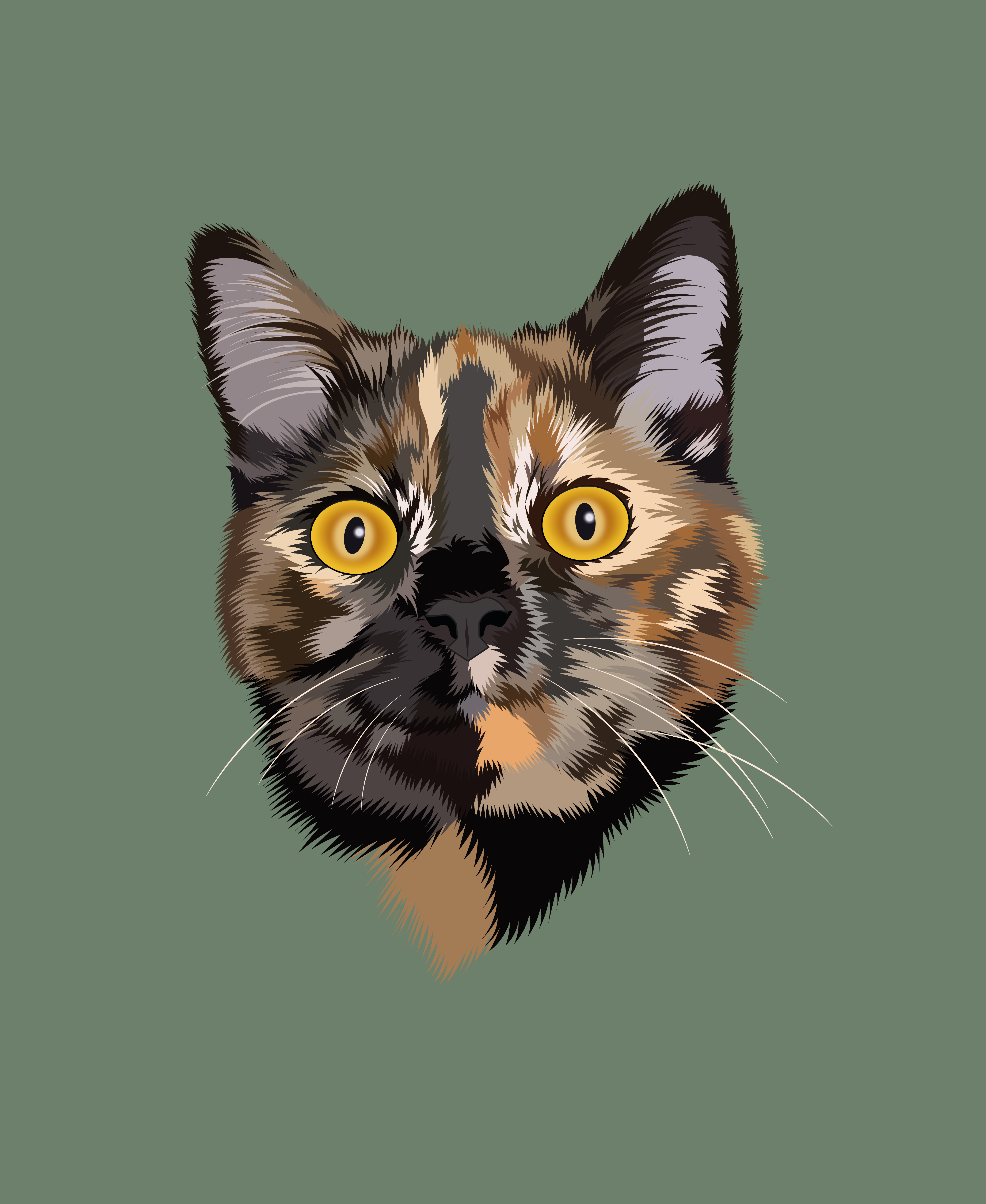 Саt art cat catart digitalart illustration portrait vector