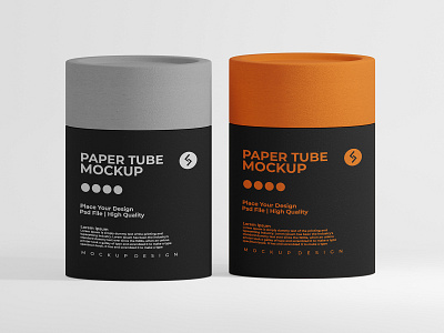 Cylinder Paper Tube 3d 3d mockup advertising mockup branding branding mockup design graphic design illustration logo logo mockup mockup mrfauzi paper tube product mockup product rendering realistic mockup realistic rendering
