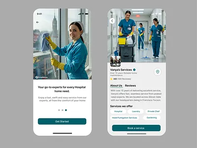 Mobile UI/UX App Design For A Cleaning Company design graphic design ui ux web design website