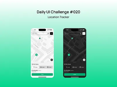 Location Tracker | #DailyUI #020 dailyui design figma location mobile tracker ui ux