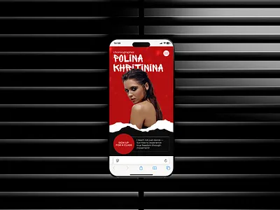 Website - mobile first for dancer Polina Khritinina (Polisaya) bloger blogger dance dancer design education first screen mobile first teacher ui ux web design