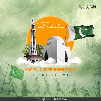 social media post design 14august pakistan 3d animation branding graphic design logo motion graphics pakistan photoshop post ui