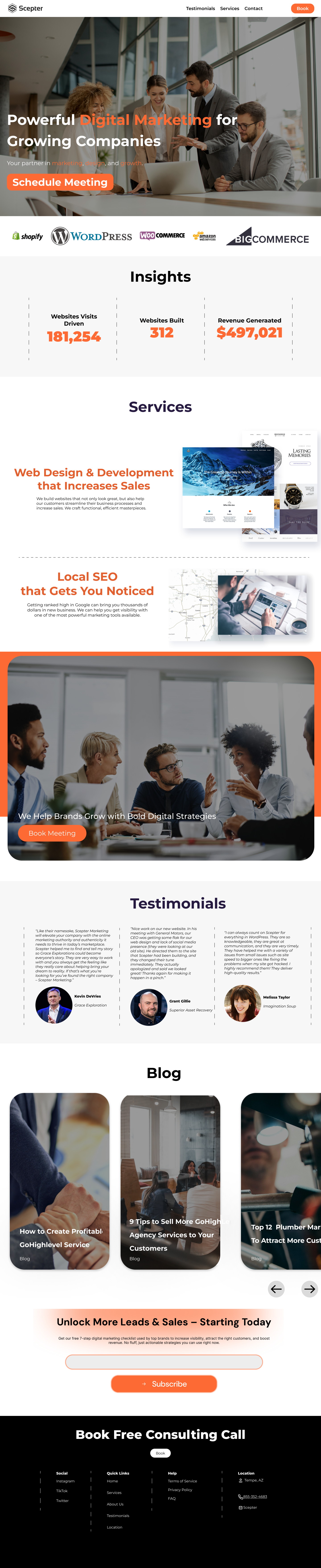 Scepter (Landing Page) agency conversion converting figma graphic design landing page marketing agency