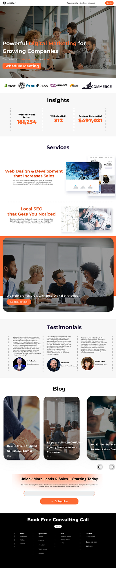 Scepter (Landing Page) agency conversion converting figma graphic design landing page marketing agency