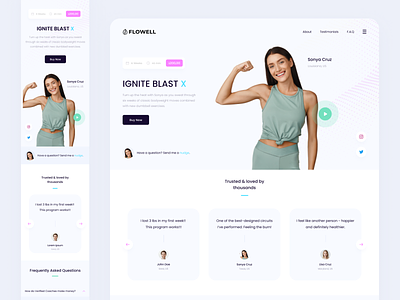 Flowell - Program Sales Page blockchain cryptocurrency design fitness fitness program landing page move2earn ui ui design ux ux design web 3.0 web design website design