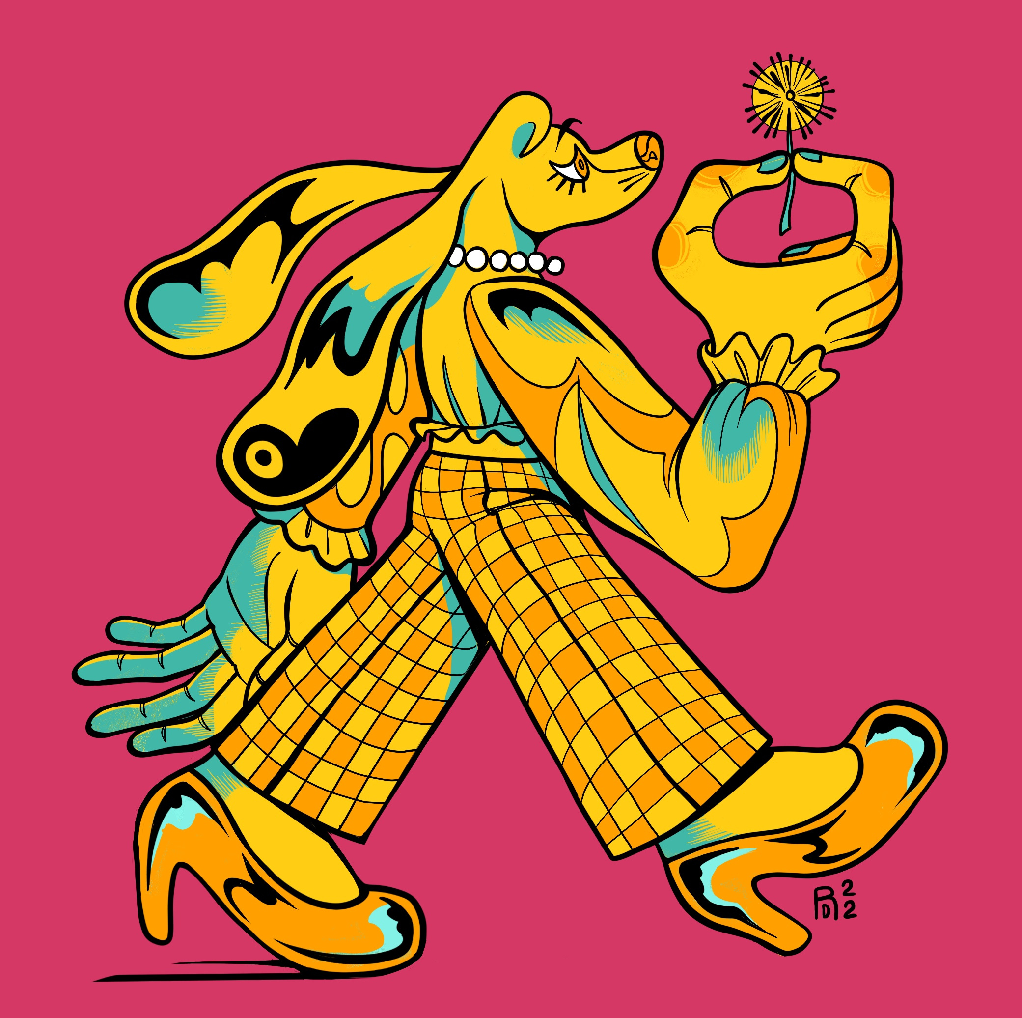 Dandelion design dog flower illustration lifestyle