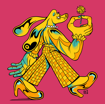 Dandelion design dog flower illustration lifestyle