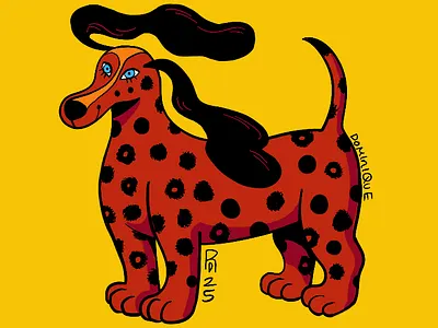 Red dog design dog illustration red