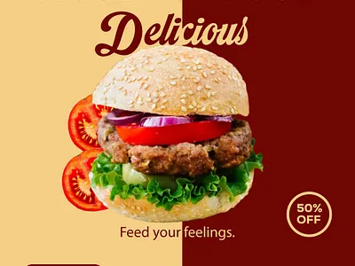 Burger Design branding burger graphic design social post