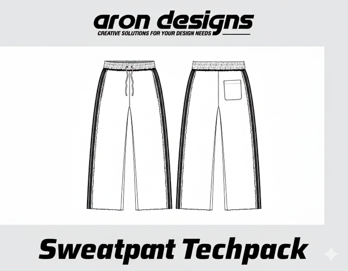 SWEATPANT TECHPACK TEMPLATE 2d drawing 2d illustration apperal design casual wear design distressed pant distressed trouser drawing fashion design fashion designer flat sketch graphic design illustration sweatpant sweatpant design tech pack technical illustration techpack trouser trouser techpack