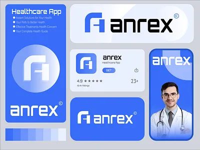 Healthcare App Logo brand identity branding clinic logo clinik logo colorful logo design gradient logo health care logo healthcare app hospital logo illustration logo logo design modern logo ui