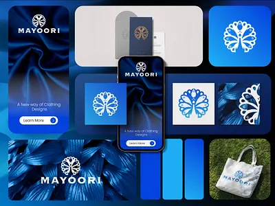Mayoori Brand Design animals animation blue branding cloth crypto design fiverr graphic design illustration logo logo design million modern peacock signature logo ui unique upwork