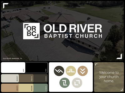 Brand Board and Logo Refresh for Old River Baptist Church baptist branding christian church church branding church colors church logo church plant identity logo prayer rebrand symbolism
