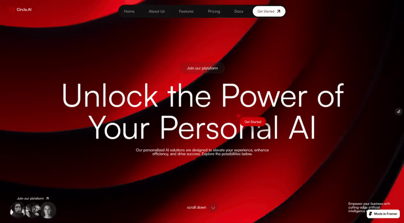 Circle.ai SaaS webdesign branding design figma framer framer developer graphic design illustration logo marketing website ui website