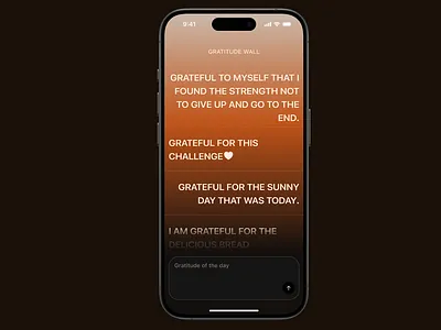 Gratitude Wall app design graphic design mobile app ui ux