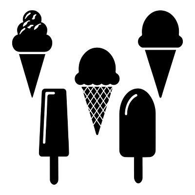 Cone ice-cream. caramel