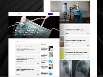 Website design for oncology news & community ui website design
