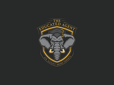 THE EDUCATED AGENT badgedesign branding design graphic design illustration logo typography vector