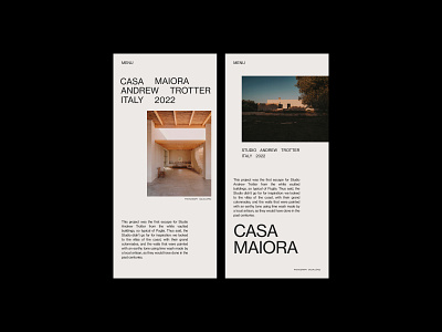 Casa Maiora - Web Design app architecture brutalism clean figma interior minimal minimalism mobile mobile design modern product typography ui ux uxui visual communication web web design website