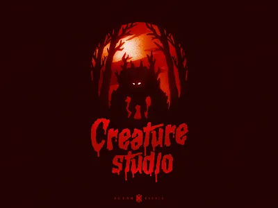 Creature Studio creature dark dusan klepic fantasy fear forest games gaming logo monster scary studio