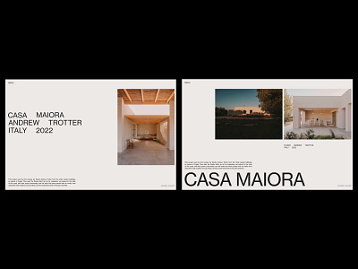 Casa Maiora - Web Design architecture clean design figma interior minimal minimalism minimalist modern simple sketch swiss design typography ui ui design ux uxui visual communication web design website