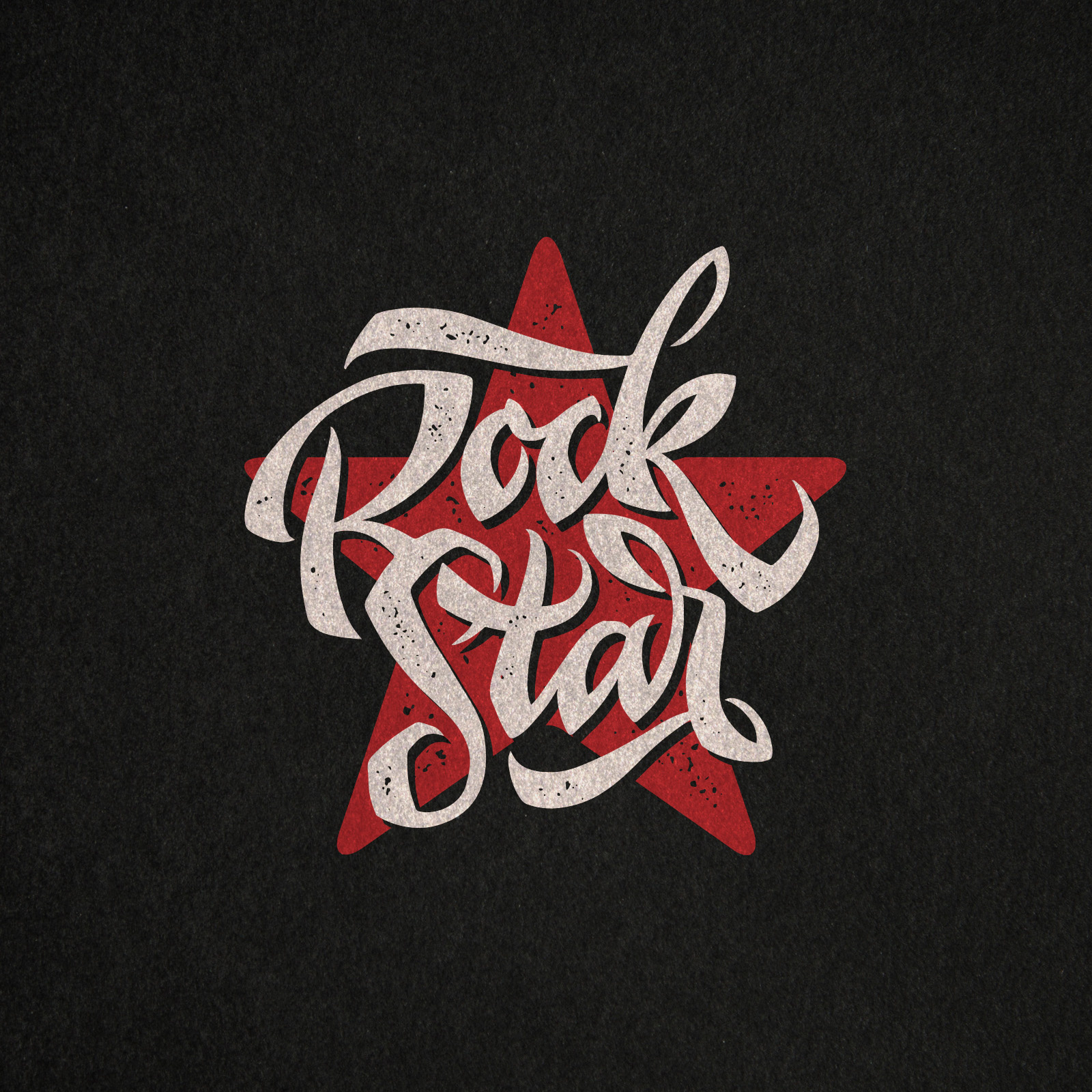 Rock Star t-shirt lettering design graphic design rock star