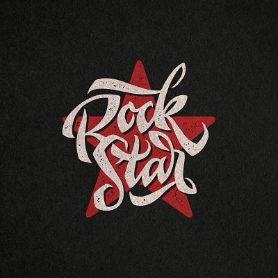 Rock Star t-shirt lettering design graphic design rock star