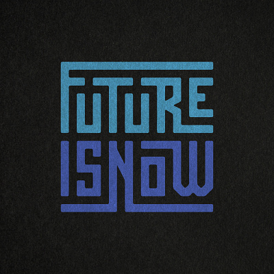 Future Is Now - geometric t-shirt typography design future graphic design is now