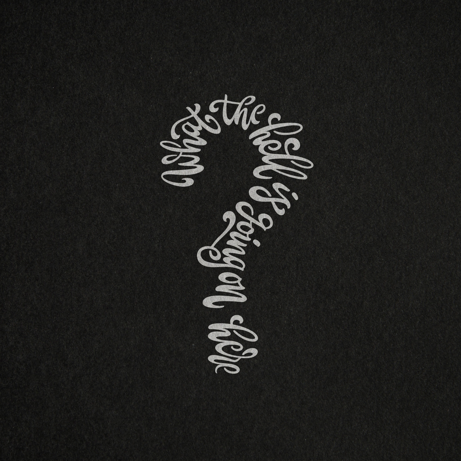 What The Hell Is Going On Here - question sign calligraphy graphic design question