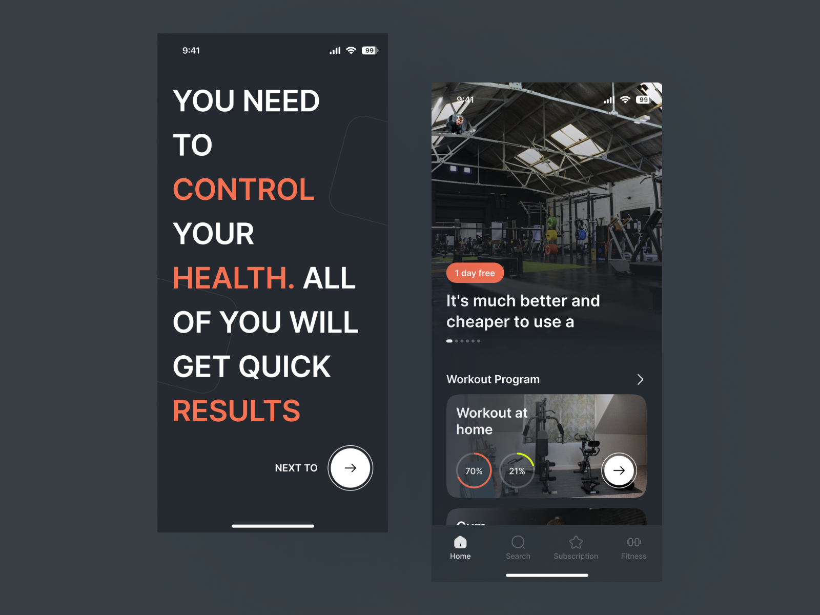 Fitness App Design By Exadot Design Studio On Dribbble