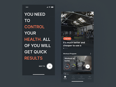 Fitness app design app appdesign design figma ui ux