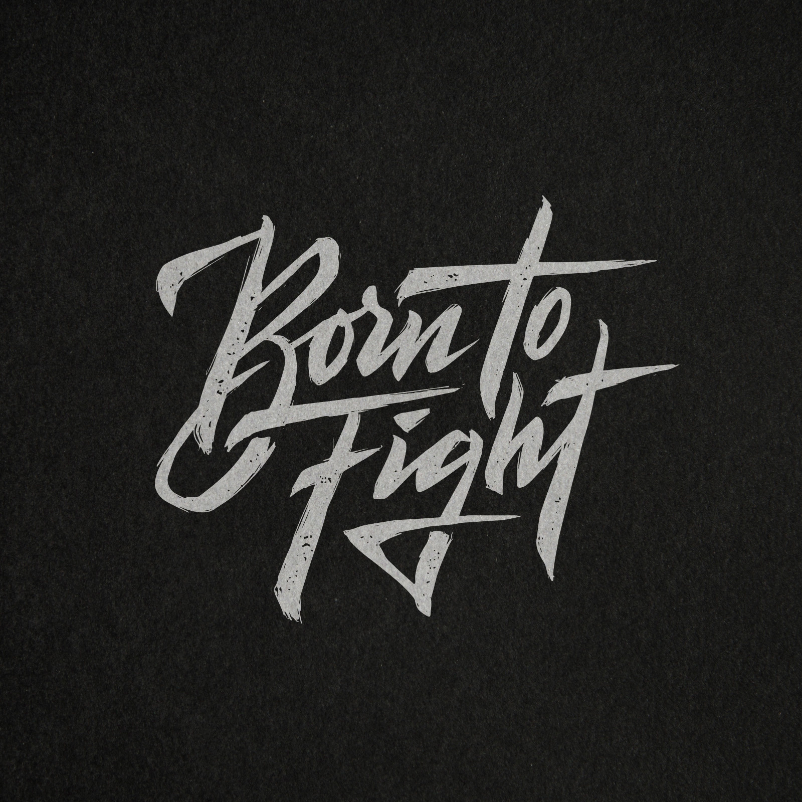 Born To Fight - hand drawn t-shirt lettering born fight graphic design